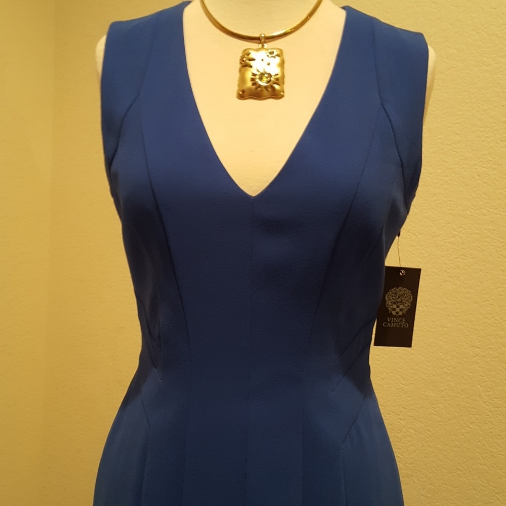 NWT Vince Camuto Cobalt Blue Dress 2 - Picture 2 of 7